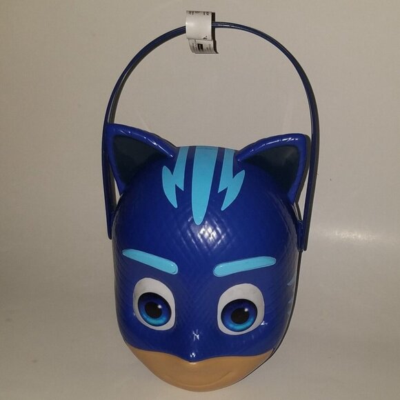 NEW Catboy PJ Masks Cat Stripe King Halloween Toddler Costume + Candy Bucket Lot - Picture 8 of 12